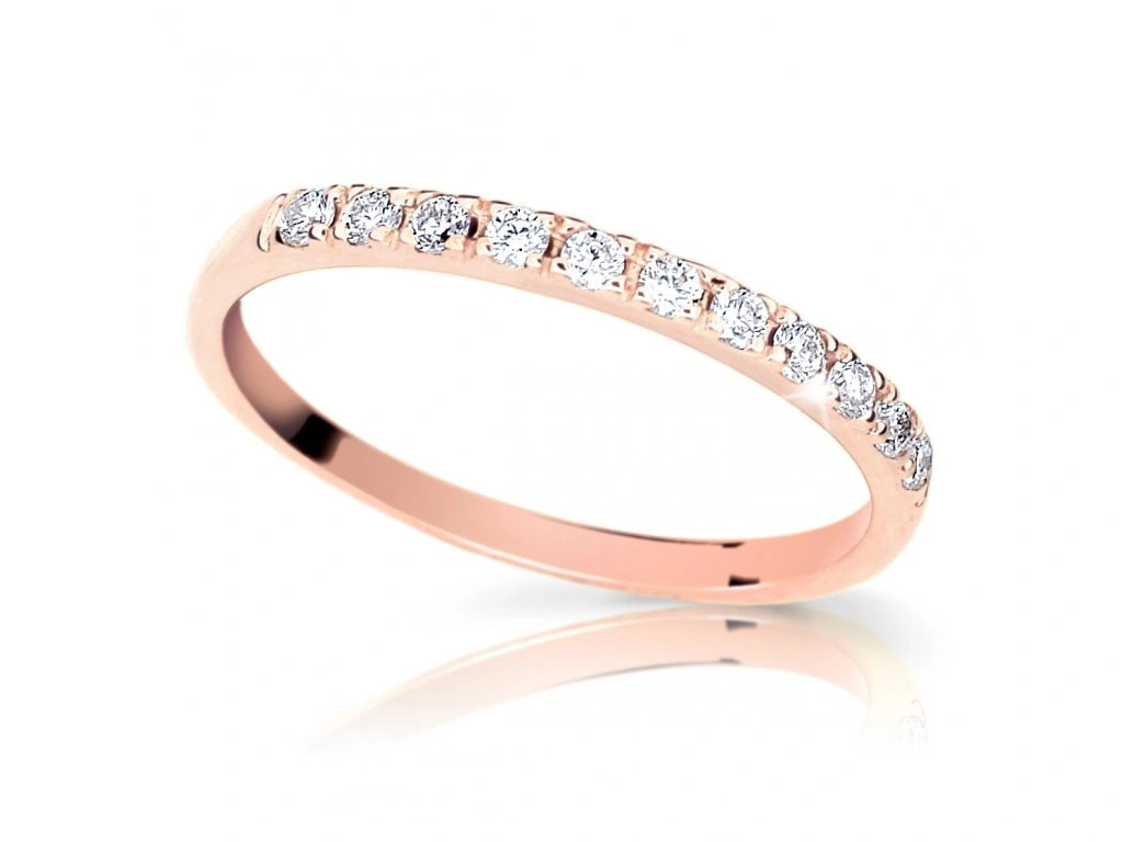 Cutie Jewellery Pôvabný prsteň z ružového zlata Z6484-1670-X-4 56 mm