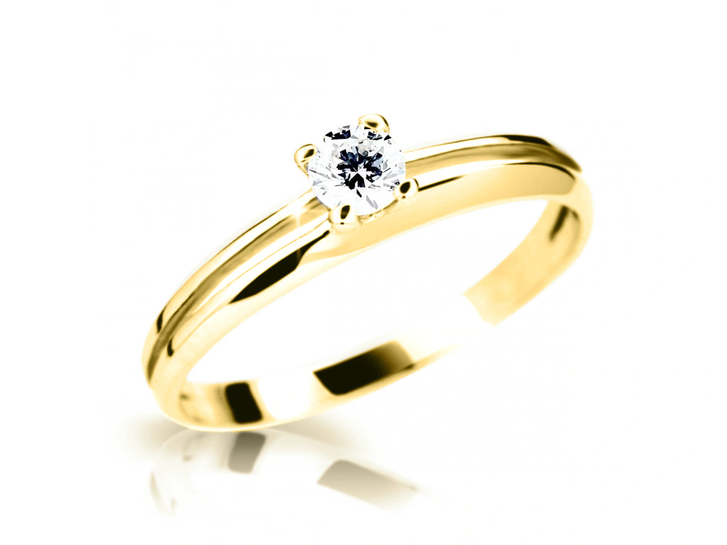 Cutie Jewellery Půvabný zásnubní prsten ze žlutého zlata Z6880-1272-10-X-1 55 mm
