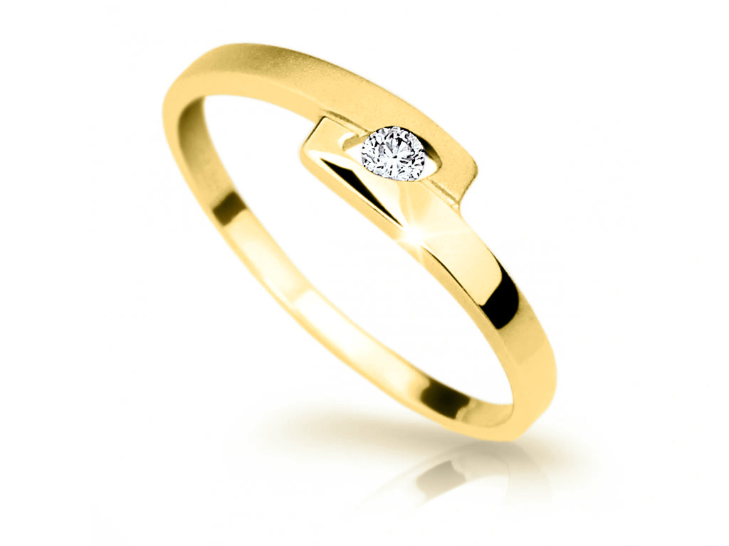Cutie Jewellery Slušivý prsten ze žlutého zlata Z6725-1284-10-X-1 51 mm