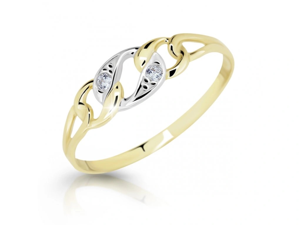 Cutie Jewellery Stylový prsten ze žlutého zlata Z6735-1242-X-1 62 mm