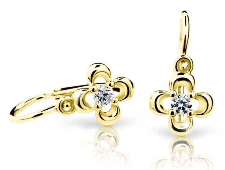 Cutie Jewellery Zlaté detské náušnice C2013-10-X-1 oranžová