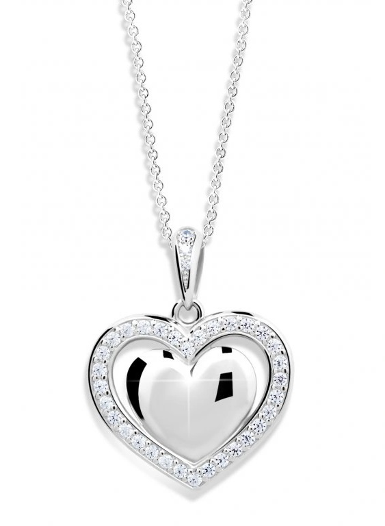 Cutie Jewellery Zlatý přívěsek ve tvaru srdce se zirkony Z6305-2405-40-10-X-2