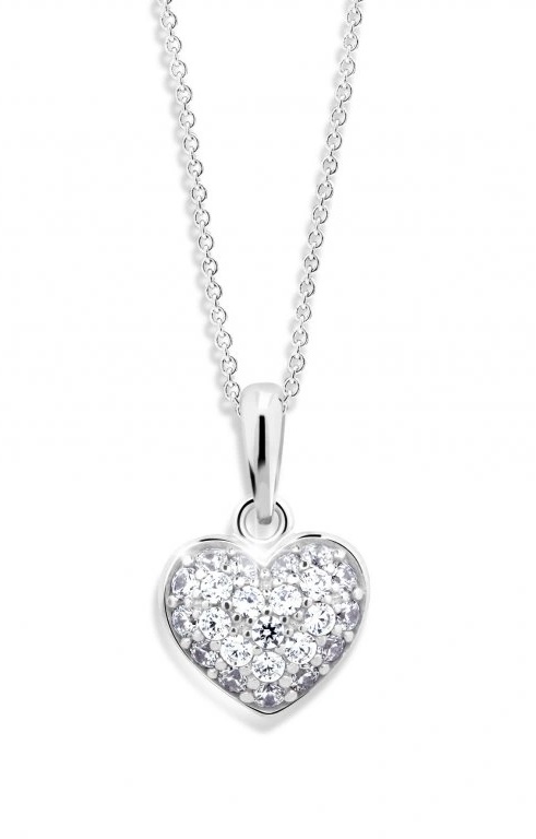 Cutie Jewellery Zlatý přívěsek ve tvaru srdce se zirkony Z6307-2409-40-10-X-2
