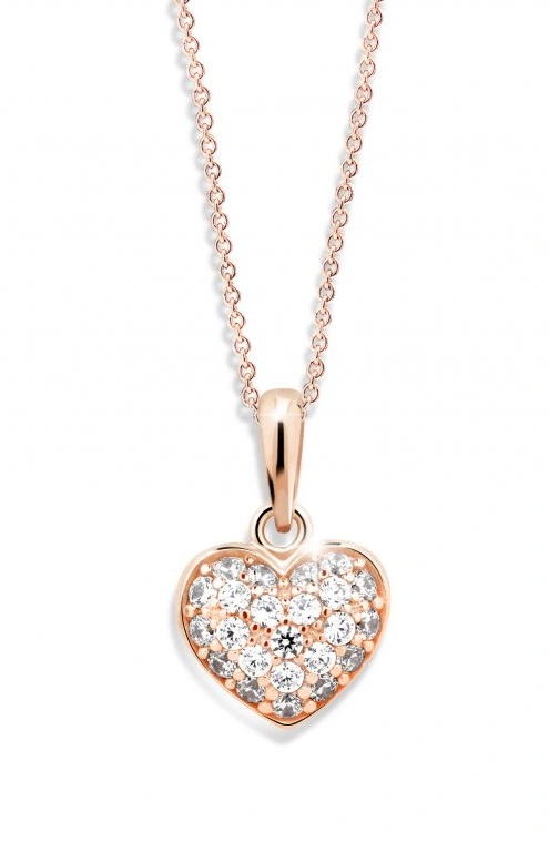 Cutie Jewellery Zlatý přívěsek ve tvaru srdce se zirkony Z6307-2409-40-10-X-4