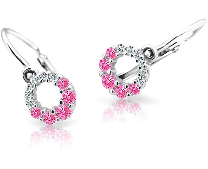 Cutie Jewellery Orecchini da bambina in oro bianco C2154-10-X-2 fucsia