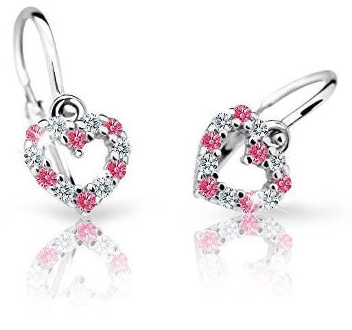 Cutie Jewellery Orecchini da bambina in oro bianco C2157-10-X-2 fucsia