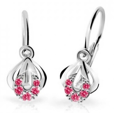 Cutie Jewellery Dětské náušnice z bílého zlata C2270-10-X-2 fuchsiová