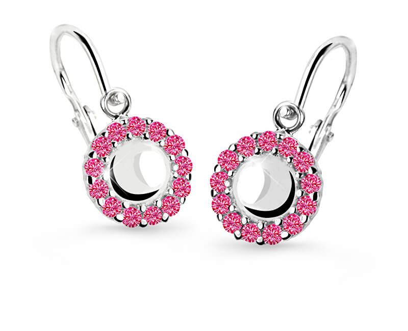 Cutie Jewellery Orecchini da bambina in oro bianco C2750-10-X-2 fucsia