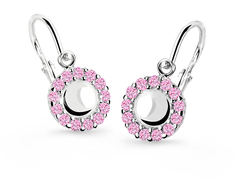 Cutie Jewellery Detské náušnice z bieleho zlata C2750-10-X-2 ružová