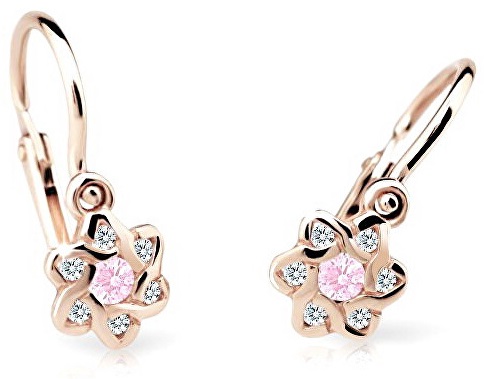 Cutie Jewellery Dětské náušnice z růžového zlata C2149-10-X-4 růžová