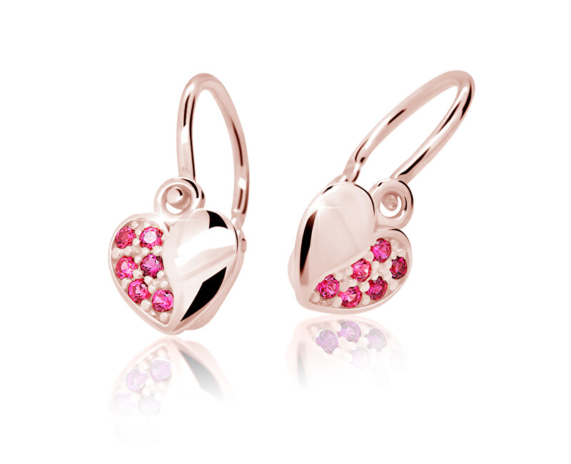 Cutie Jewellery Orecchini da bambina in oro rosa C2160-10-X-4 fucsia