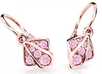 Cutie Jewellery Dětské náušnice z růžového zlata C2241-10-X-4 růžová