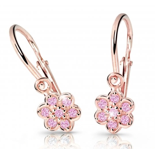 Cutie Jewellery Dětské náušnice z růžového zlata C2746-10-X-4 růžová