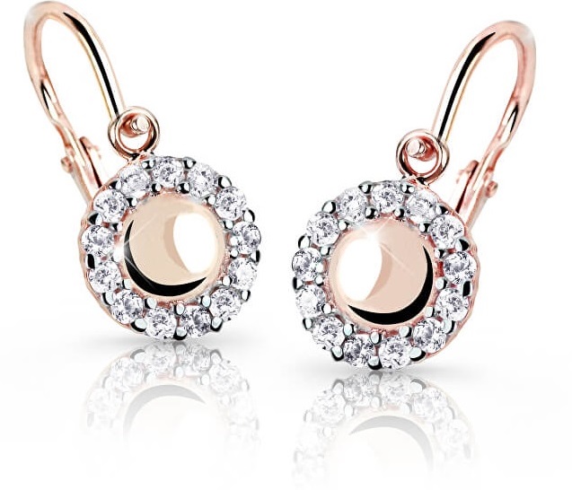 Cutie Jewellery Orecchini da bambina in oro rosa C2750-10-X-4 bianco