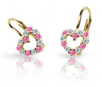 Cutie Jewellery Orecchini da bambina in oro giallo C2157-10-X-1 fucsia