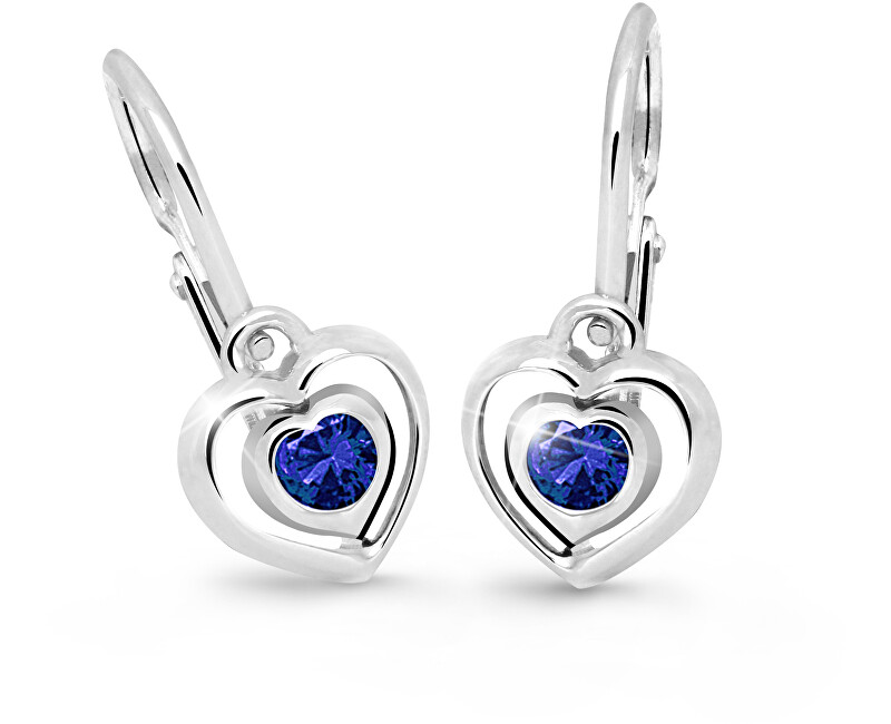 Cutie Jewellery Detské srdiečkové náušnice C2752-10-X-2 modrá