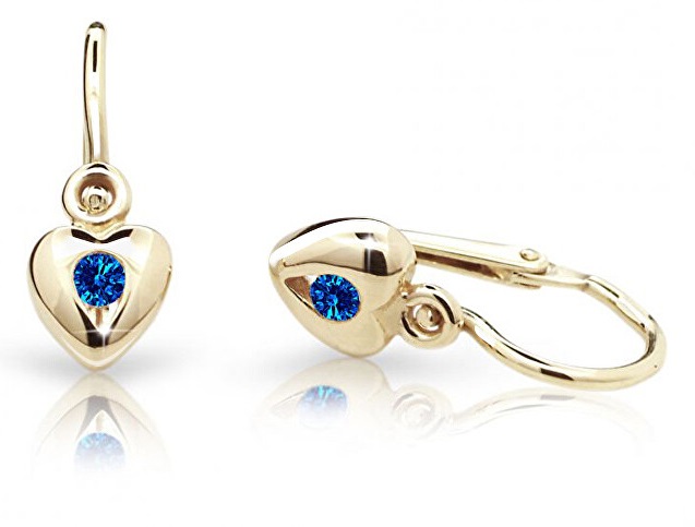 Cutie Jewellery Zlaté dětské náušnice C1556-10-X-1 modrá