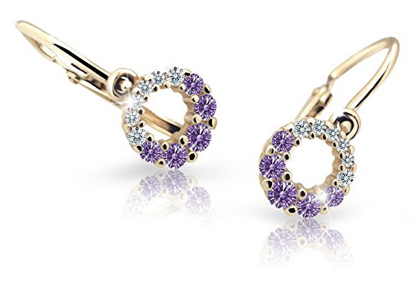 Cutie Jewellery Orecchini in oro da bambina C2154-10-X-1 viola