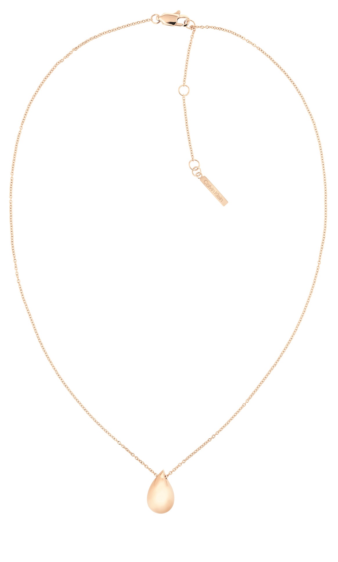 Calvin Klein Elegantný bronzový náhrdelník z ocele Sculptured Drops 35000085