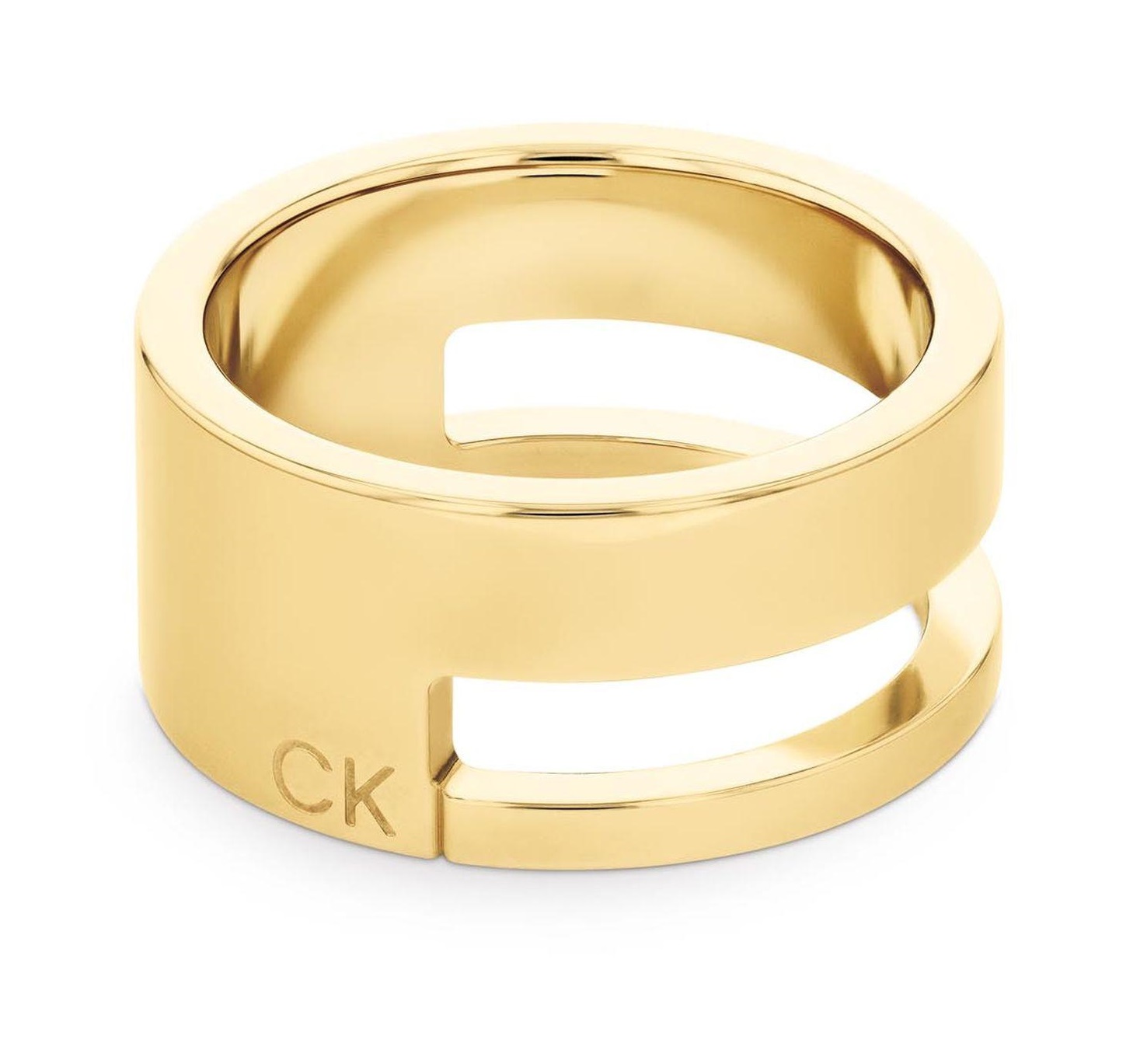 Calvin Klein Dámský pozlacený prsten Geometric Essentials 35000679 54 mm