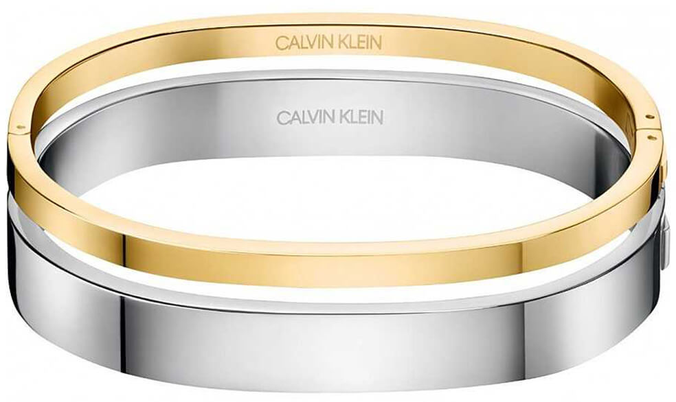 Calvin Klein Luxusní bicolor náramek Hook KJ06JD20010 5,4 x 4,3 cm - XS