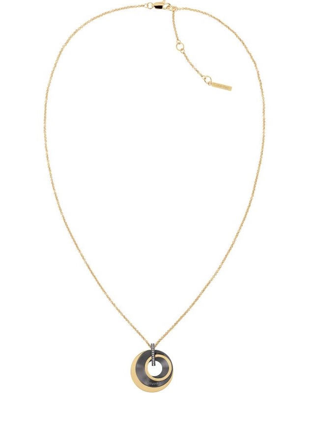 Levně Calvin Klein Luxusní pozlacený náhrdelník z oceli s krystaly 35000158