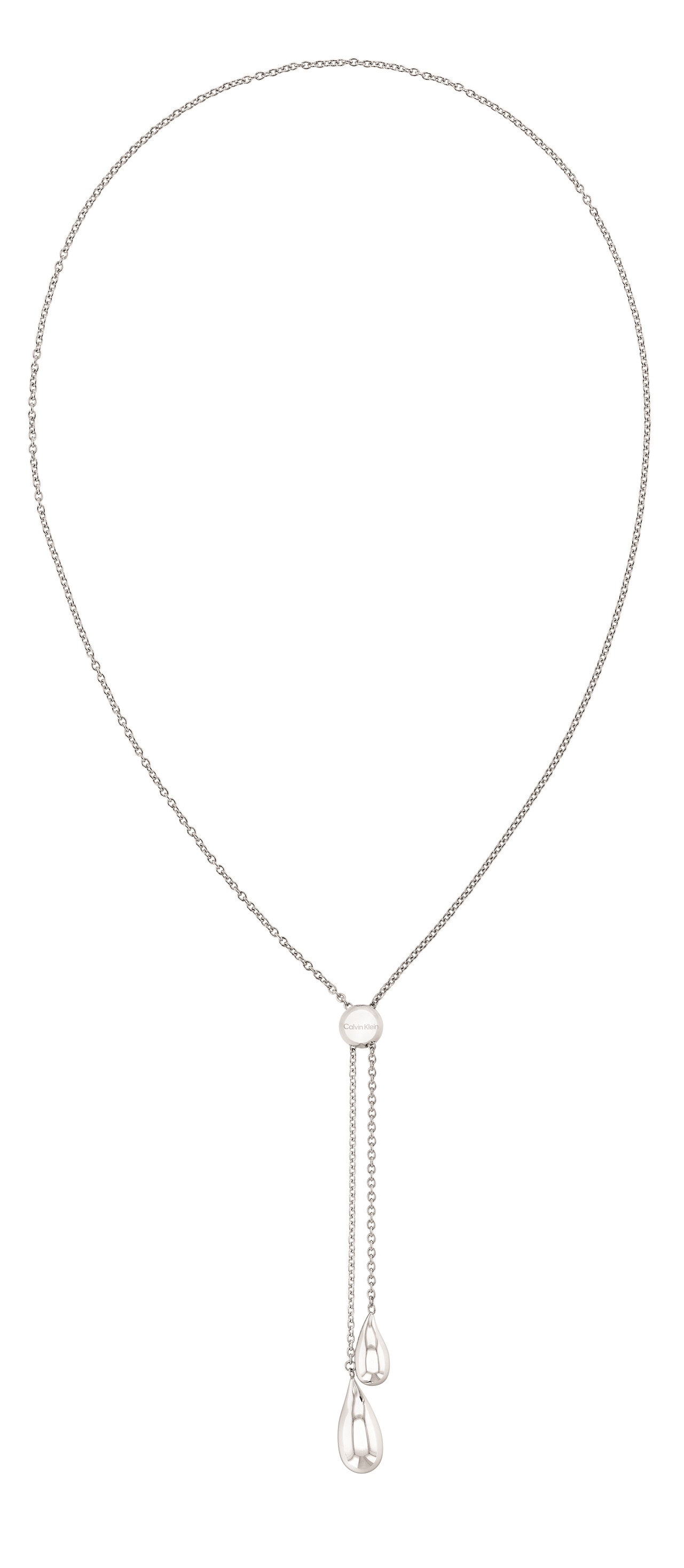 Calvin Klein Moderní ocelový náhrdelník s posuvným zapínáním Sculptured Drops 35000086