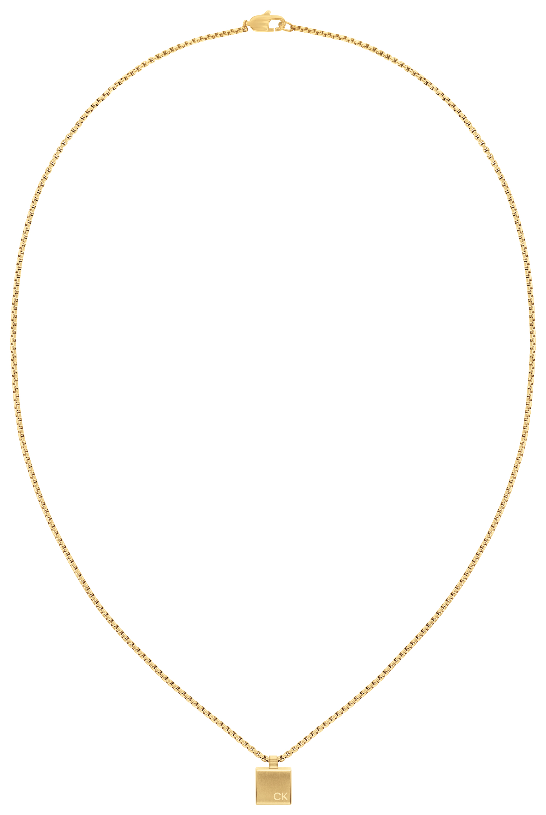Calvin Klein -  Moderní pozlacený náhrdelník Sculptural 35000487