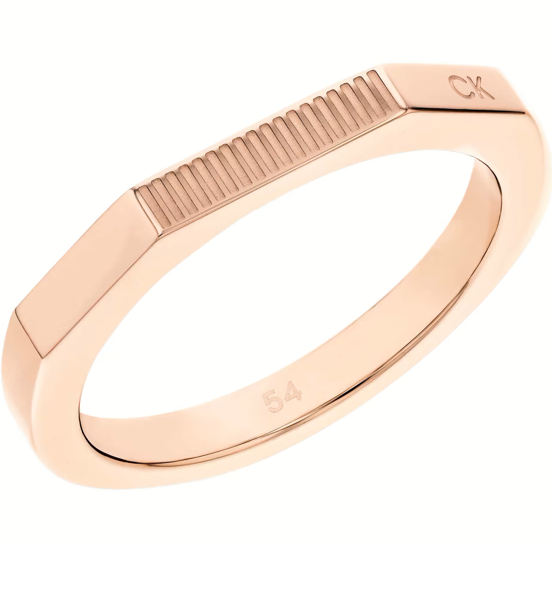 Levně Calvin Klein Módní bronzový prsten Faceted 35000189 52 mm