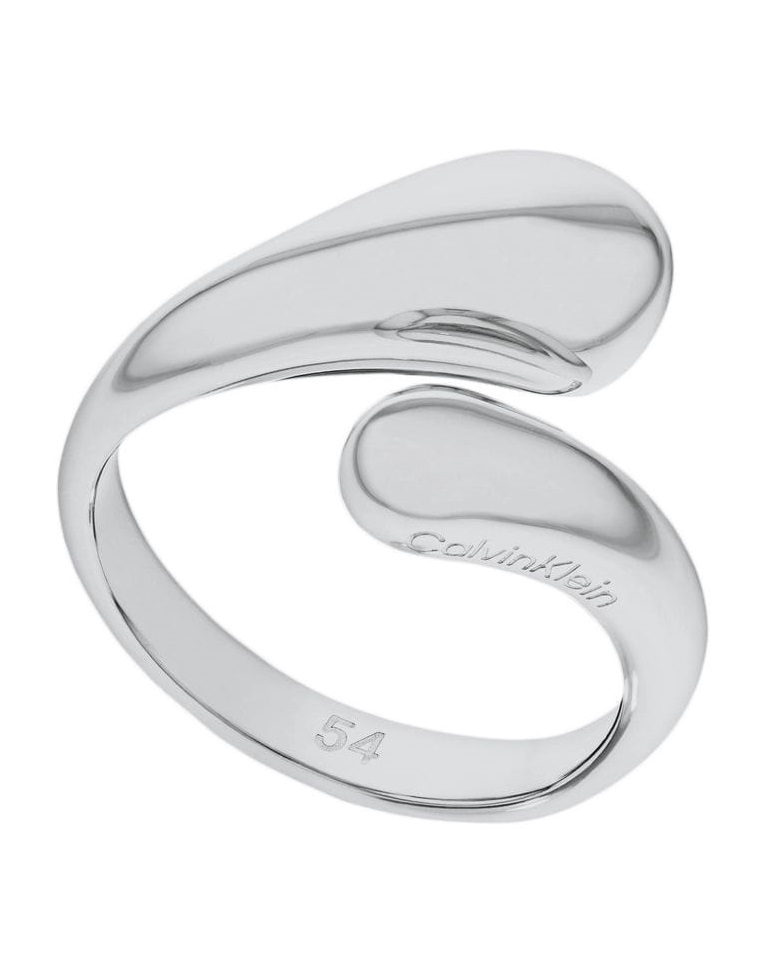 Calvin Klein Nadčasový ocelový prsten Sculptured Drops 35000192 56 mm