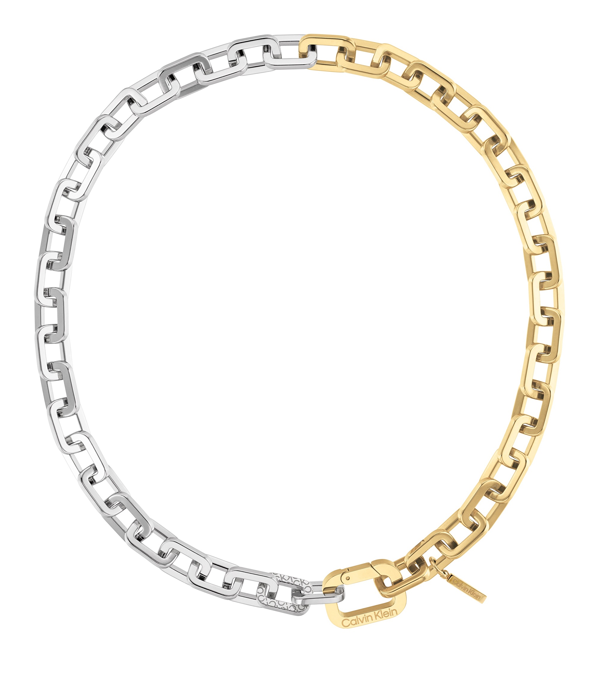 Calvin Klein Neprehliadnuteľný bicolor náhrdelník Bold Metals 35000552