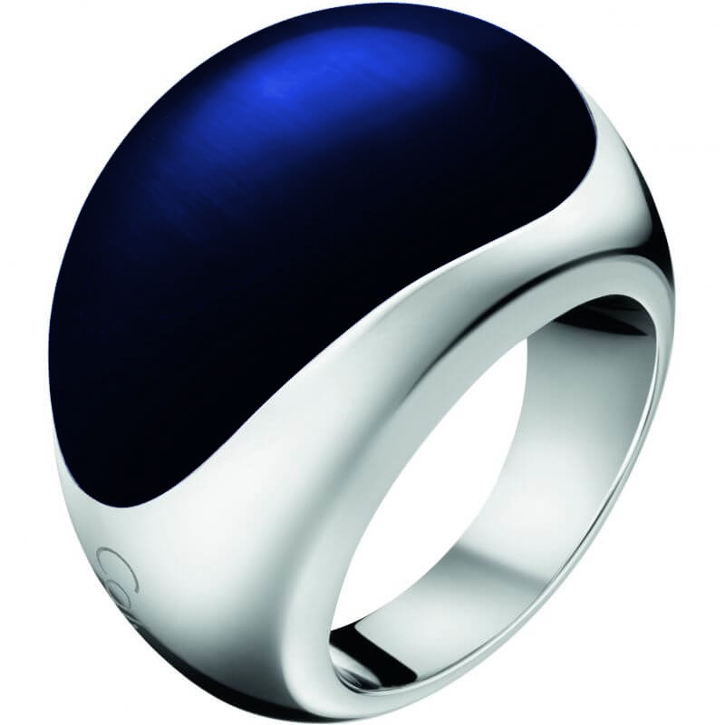 Calvin Klein Oceľový prsteň s kameňom Ellipse KJ3QLR0201 54 mm