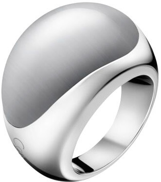 Calvin Klein Oceľový prsteň s kameňom Ellipse KJ3QWR0201 57 mm