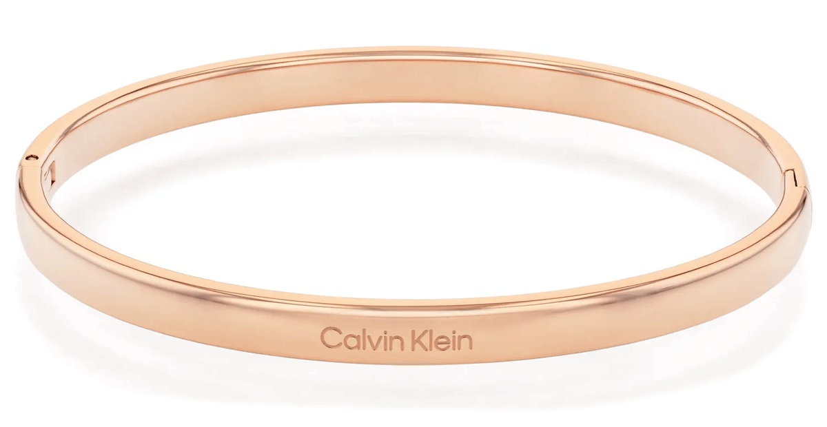 Levně Calvin Klein Pevný bronzový náramek Pure Silhouettes 35000564