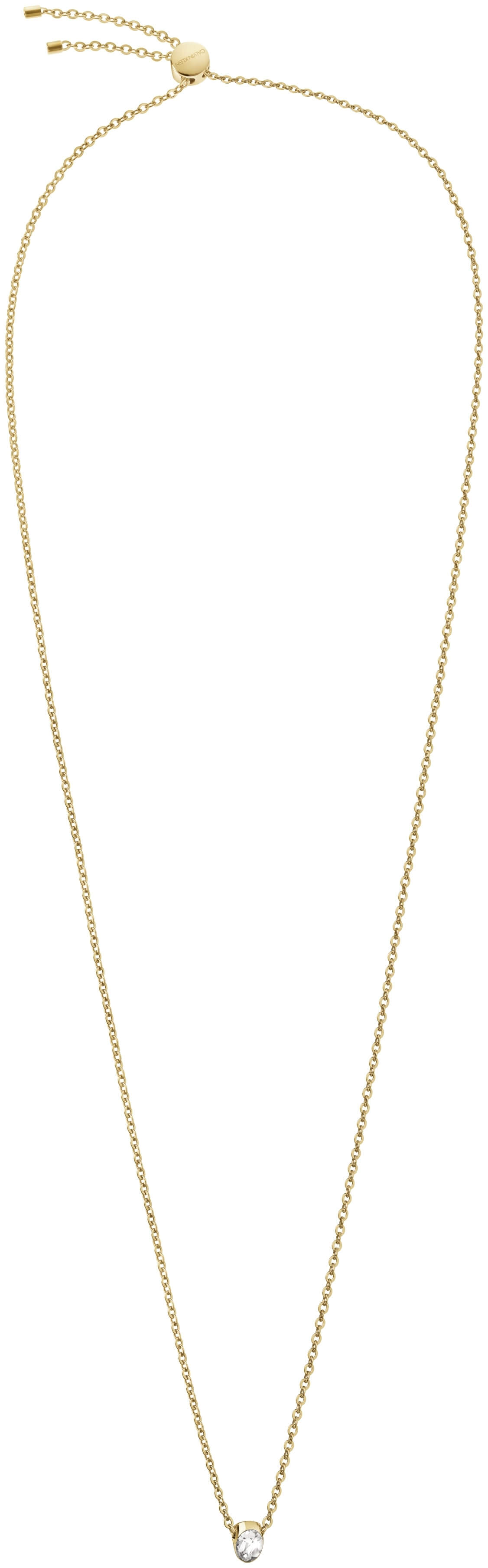 Calvin Klein Pozlacený ocelový náhrdelník s krystalem Brilliant KJ8YJN140200