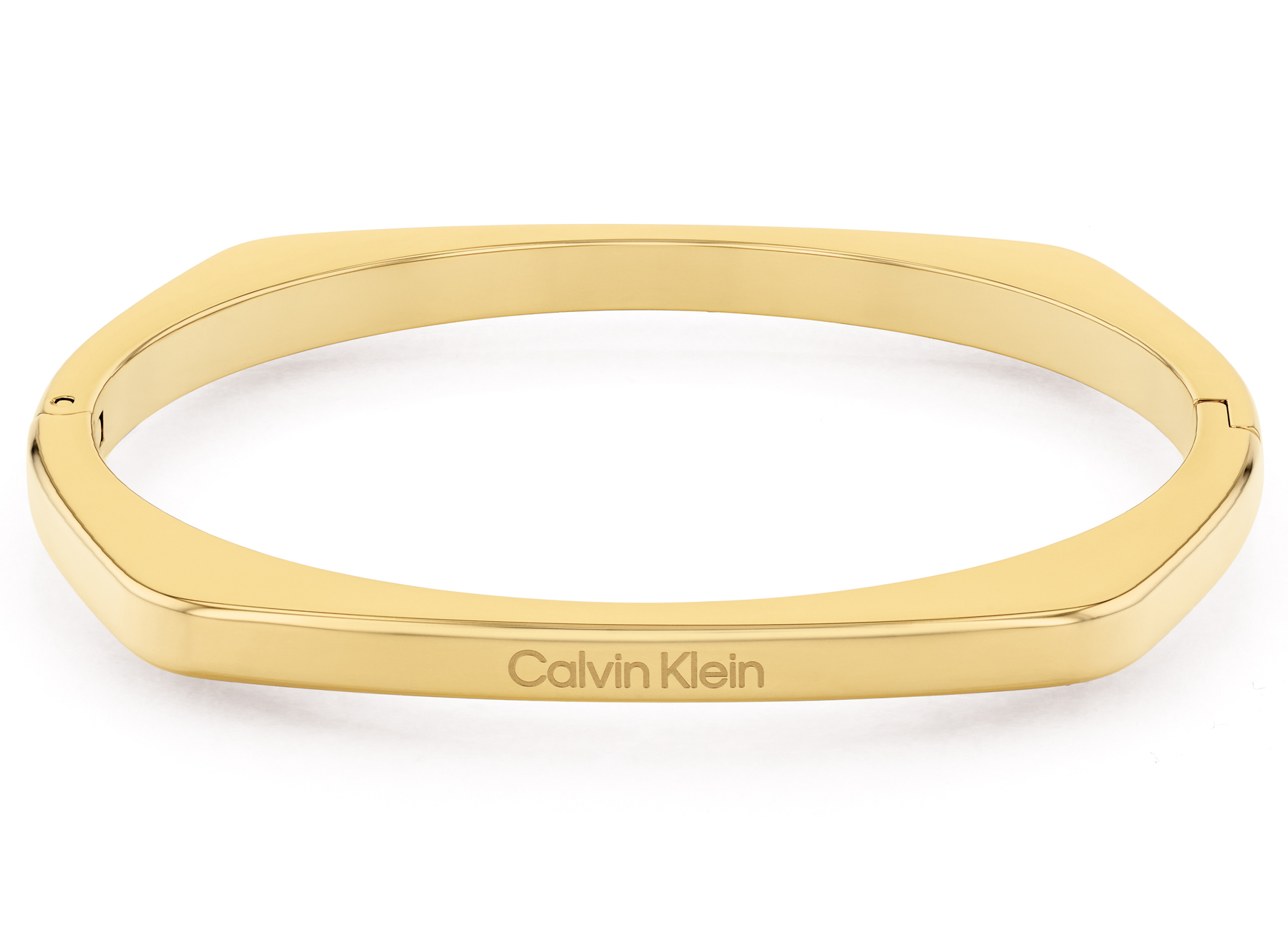 Levně Calvin Klein Pozlacený pevný náramek z oceli Bold Metals 35000556 6,8 cm