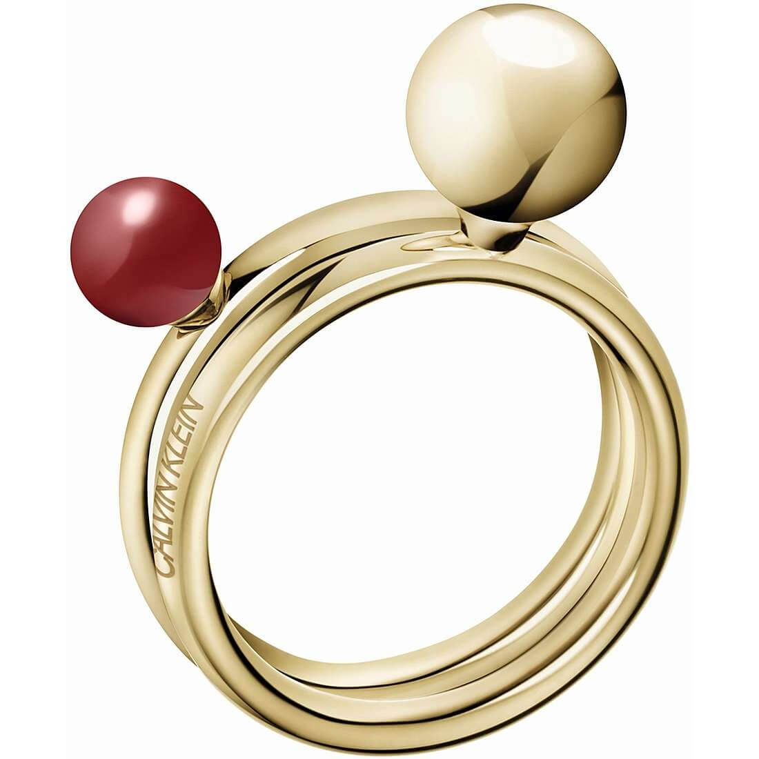 Levně Calvin Klein Pozlacený prsten Bubbly KJ9RJR14040 52 mm