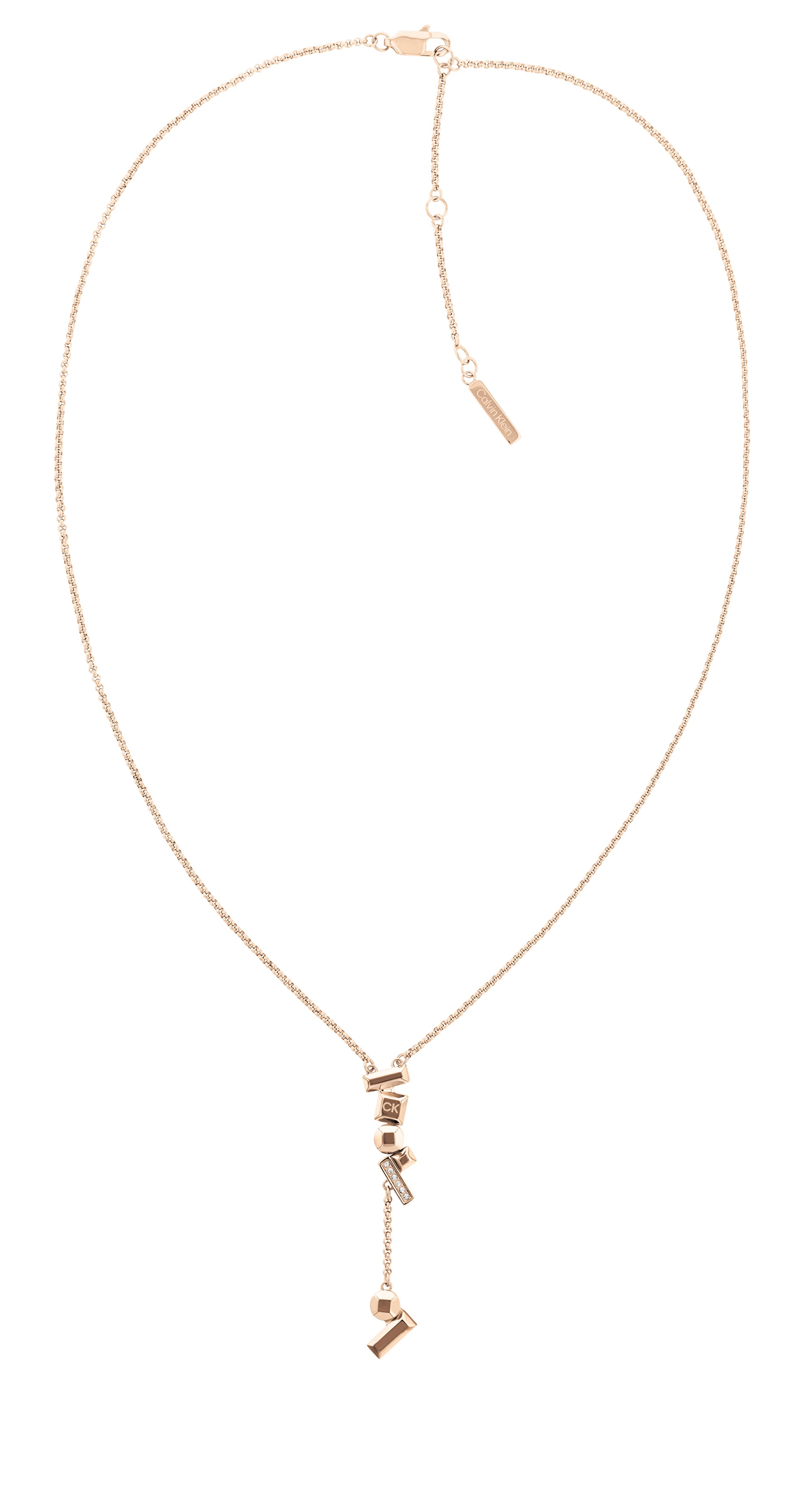 Calvin Klein Pôvabný bronzový náhrdelník s kryštálmi 35000233