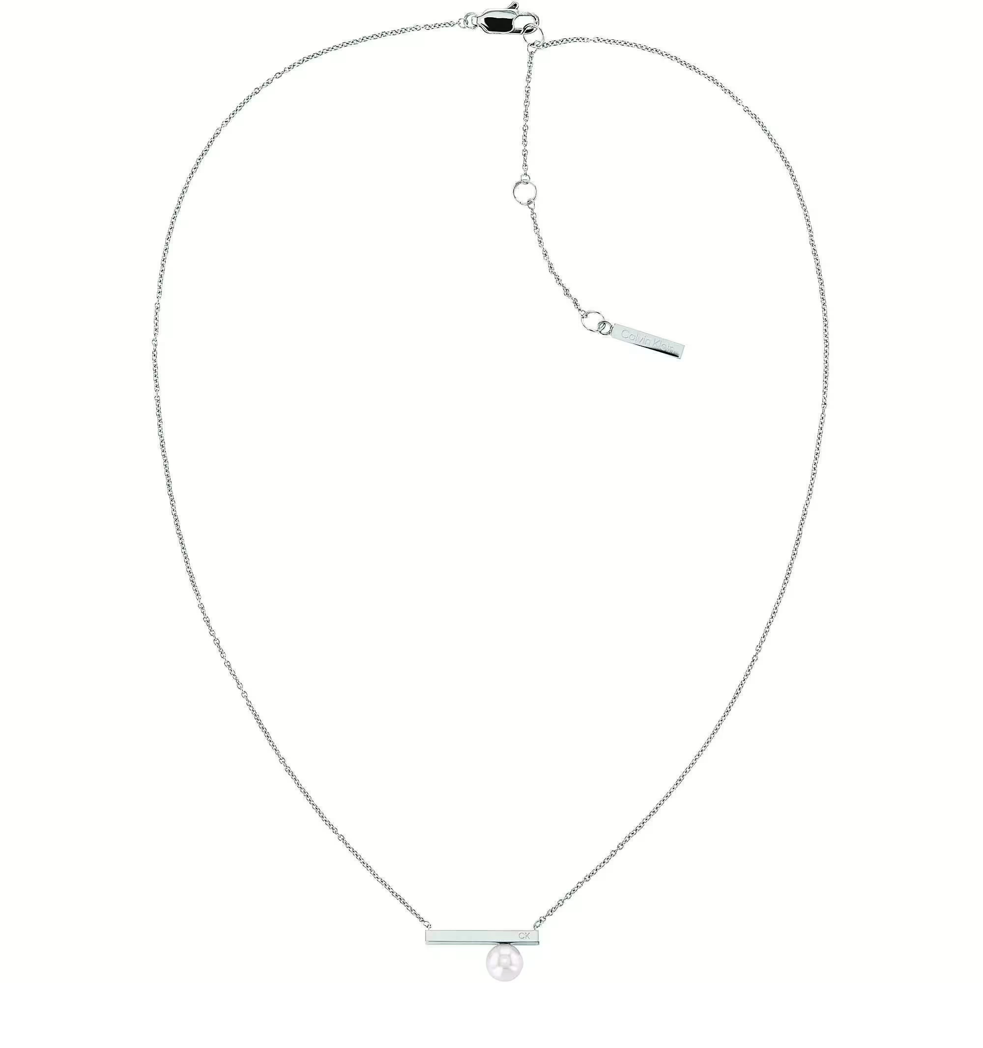 Calvin Klein -  Půvabný ocelový náhrdelník s perlou Minimal 35000175
