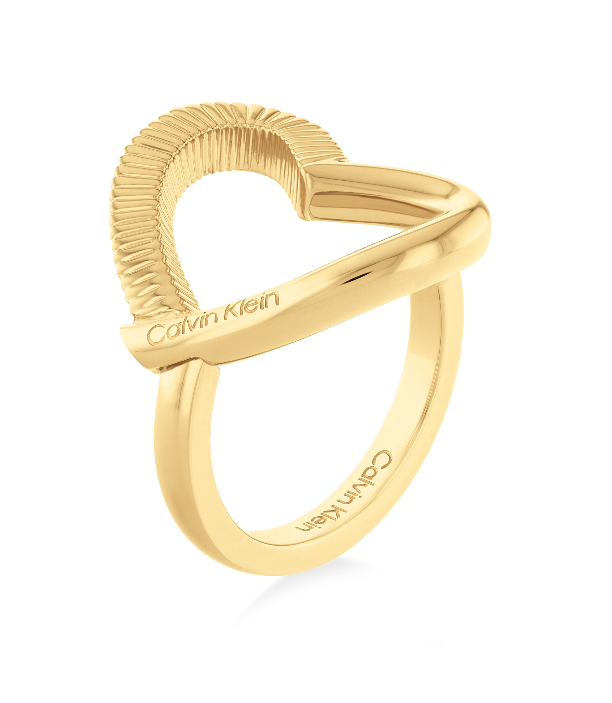 Calvin Klein Romantický pozlacený prsten Heart 35000438 56 mm