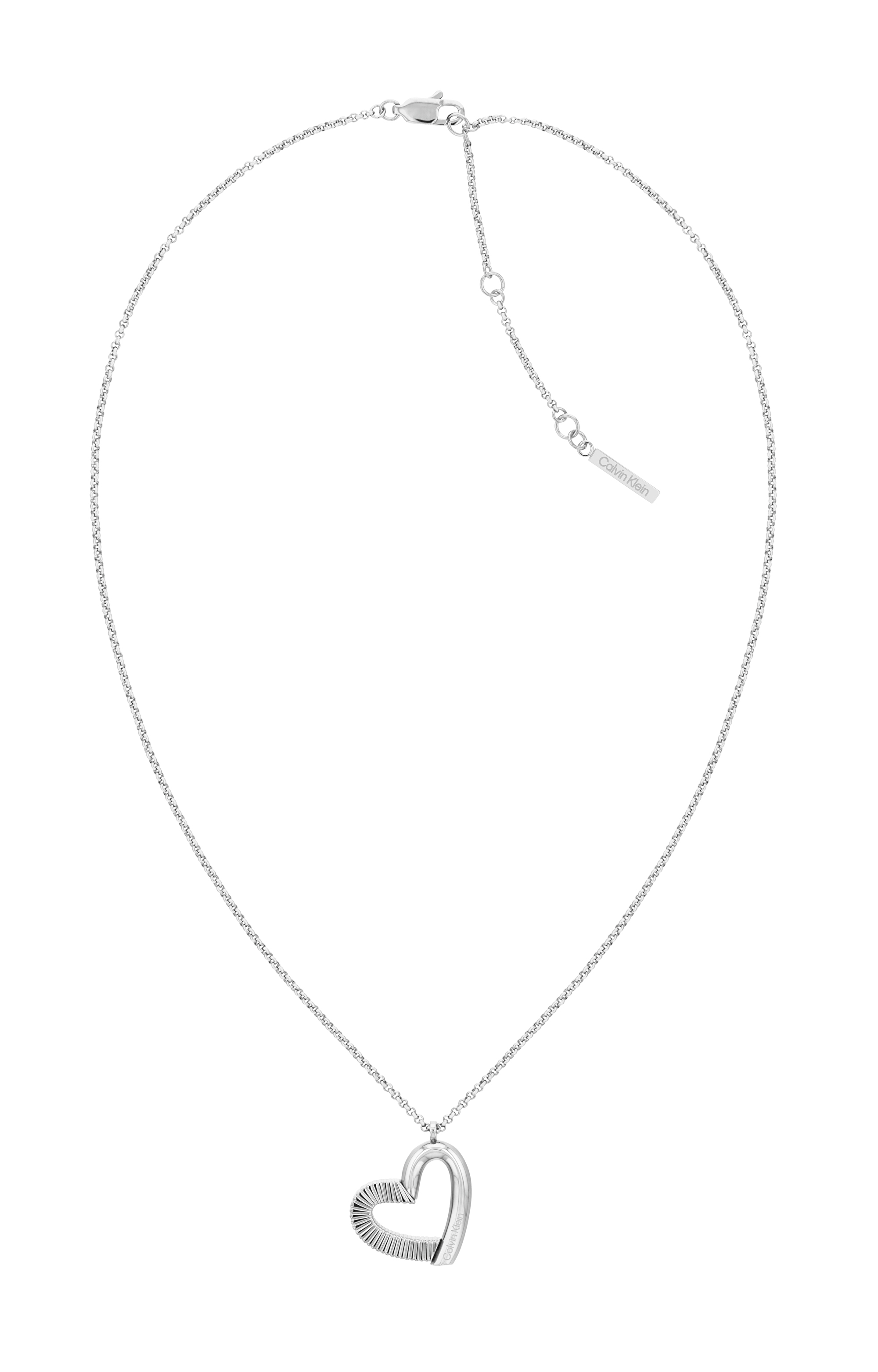 Levně Calvin Klein Slušivý ocelový náhrdelník se srdíčkem Minimalist Hearts 35000384