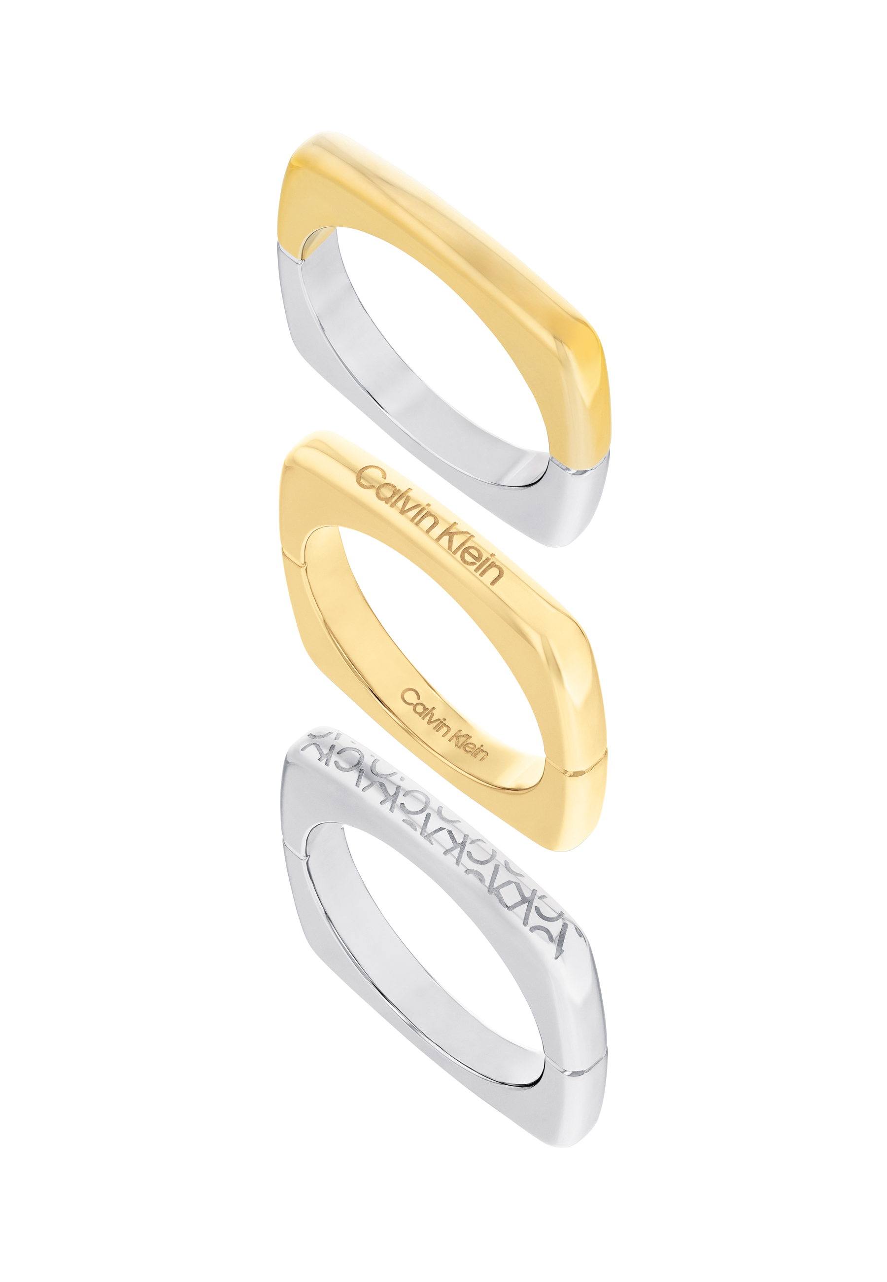 Calvin Klein Štýlová sada oceľových prsteňov 35000512 52 mm