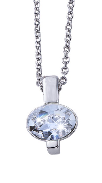 CRYSTalp Fashion náhrdelník s čirým krystalem Simply 32204.CRY.R