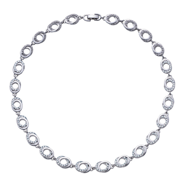CRYSTalp Luxusní náhrdelník s krystaly Orbita 12210.R