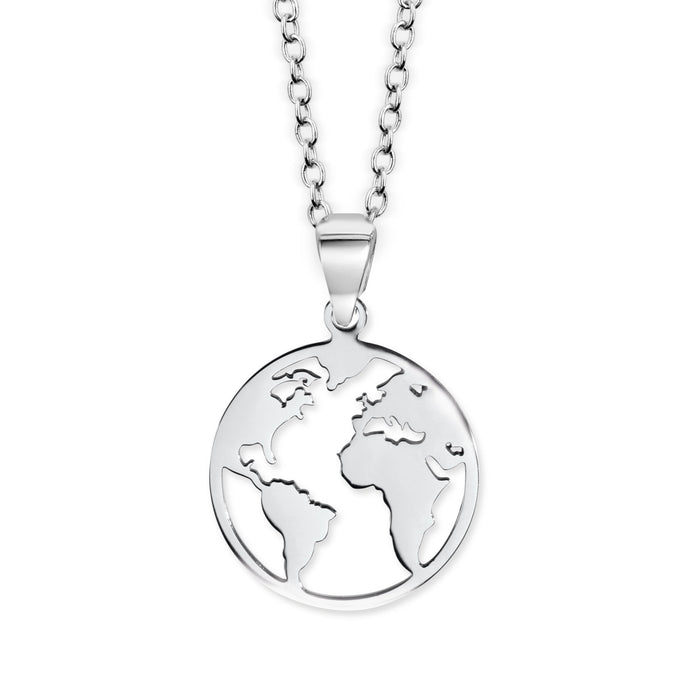 CRYSTalp Originálny oceľový náhrdelník Glóbus Globe 30452.E