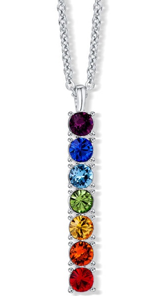 CRYSTalp Prekrásny náhrdelník s kryštálmi Chakra 30092.MLT.R