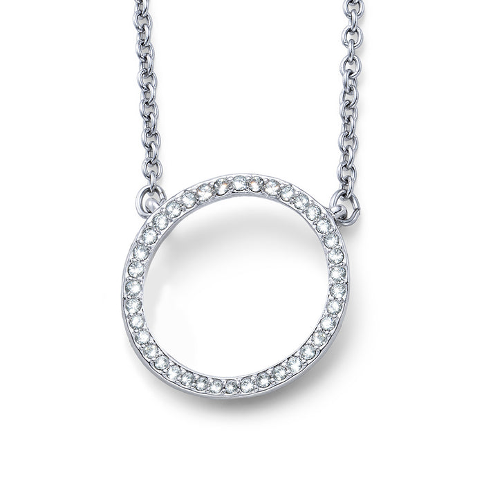 CRYSTalp Pôvabný náhrdelník s kruhovým príveskom Circle 32146.R