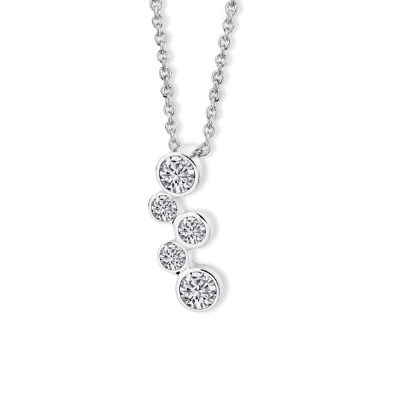 CRYSTalp Slušivý náhrdelník s čirými krystaly Cathy Bubble 3264.CRY.R