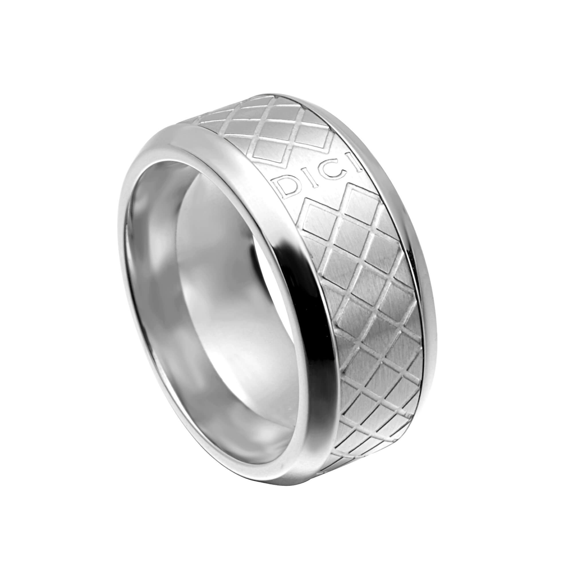 Dici Milano Vzorovaný prsten z oceli DCRG5015010 60 mm