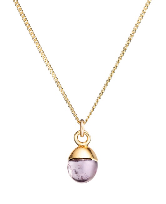 Decadorn -  Půvabný pozlacený náhrdelník s ametystem